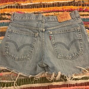 Levi's Light Wash Denim Cutoff Shorts